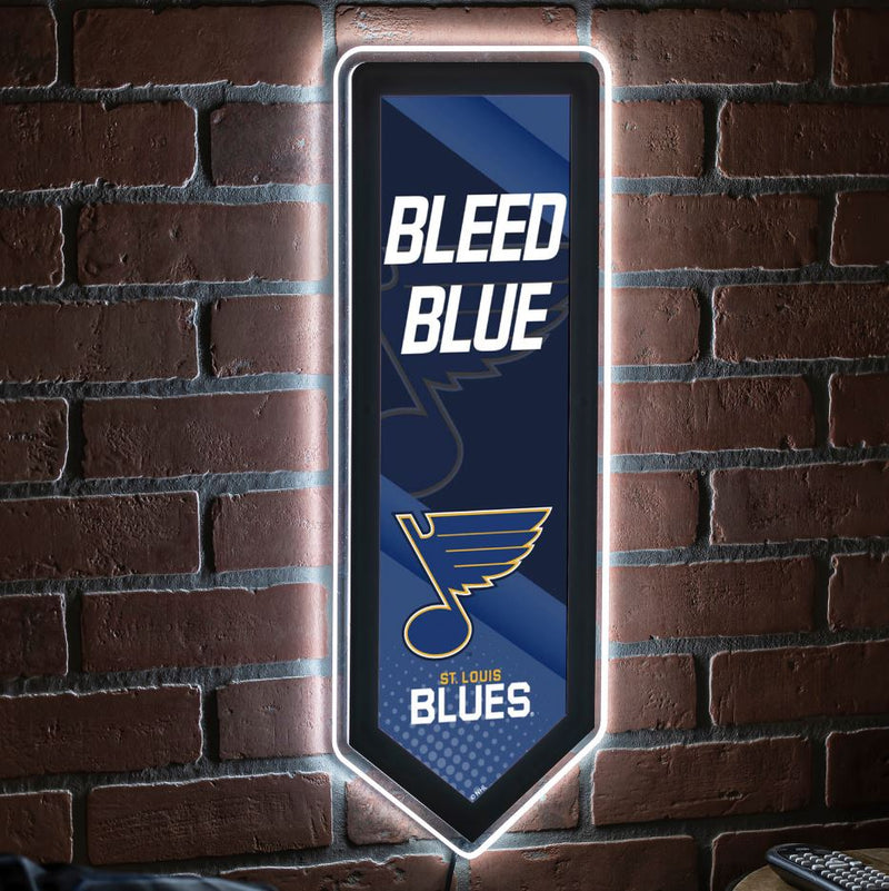 Evergreen St Louis Blues Pennant 9" x 23" LED Lighted Sign