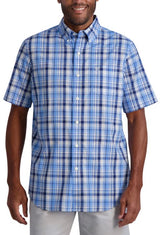 Chaps Mens Easy Care Poplin Short Sleeve Button Down Shirt
