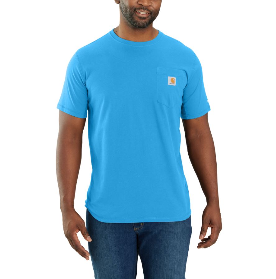 Carhartt Mens Force Relaxed Fit Midweight Pocket Short Sleeve T