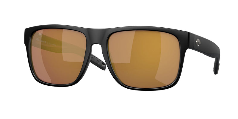 Costa Del Mar Mens Spearo XL Polarized Sunglasses - Matte Black/Gold Mirror 580G