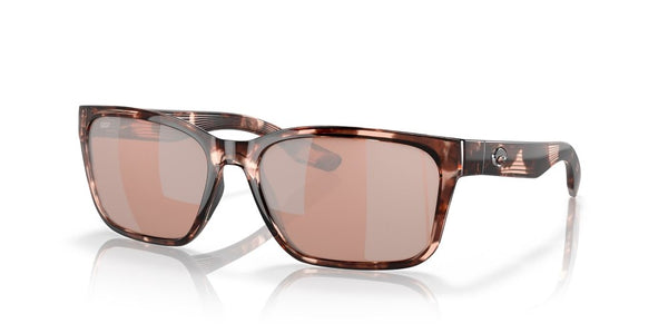 Costa Del Mar Palmas Coral Tortoise Frame - Copper Silver Mirror Plastic Lens - Polarized Sunglasses