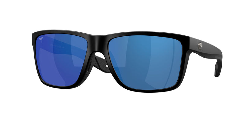 Costa Del Mar Mens Broadbill II Polarized Sunglasses - Matte Black/Blue Mirror 580P