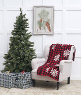 C&F Home Snowflake with Check Throw Blanket