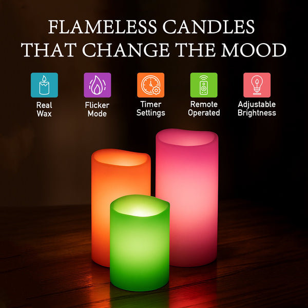 Bell + Howell Candle Brights Flameless Candles - 3 Pack