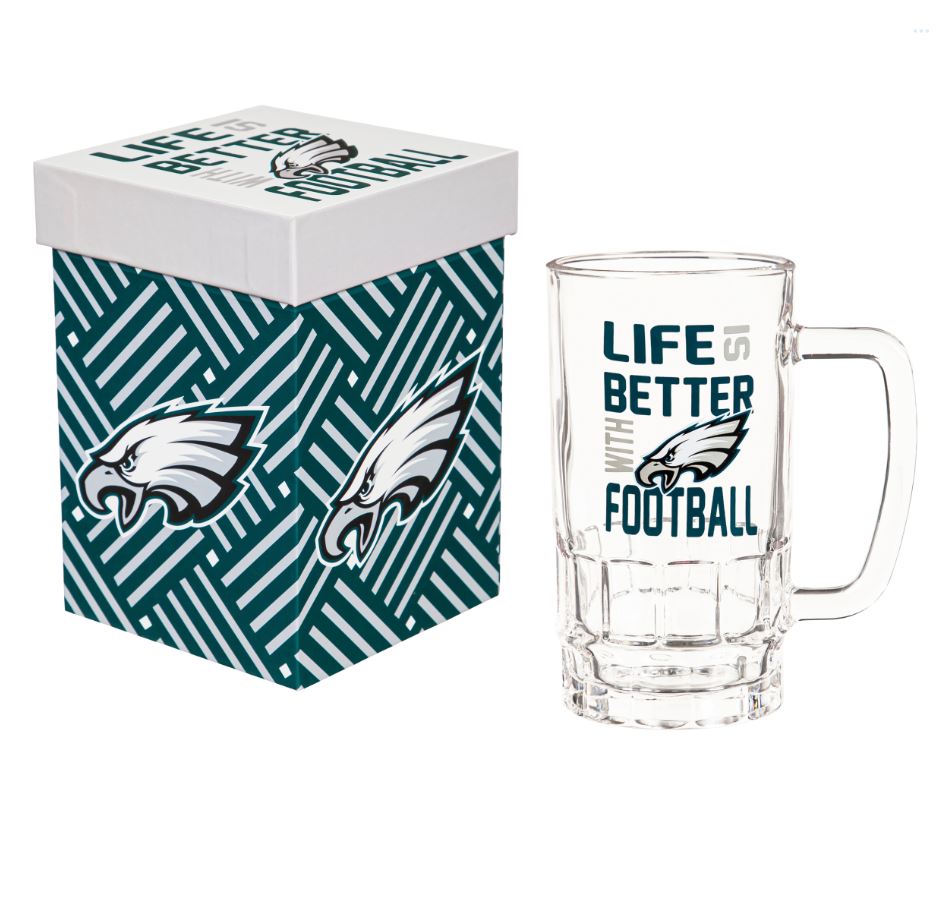 Team Sports America Philadelphia Eagles Glass Tankard Cup