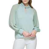 Calvin Klein Womens Jersey Long Sleeve Top