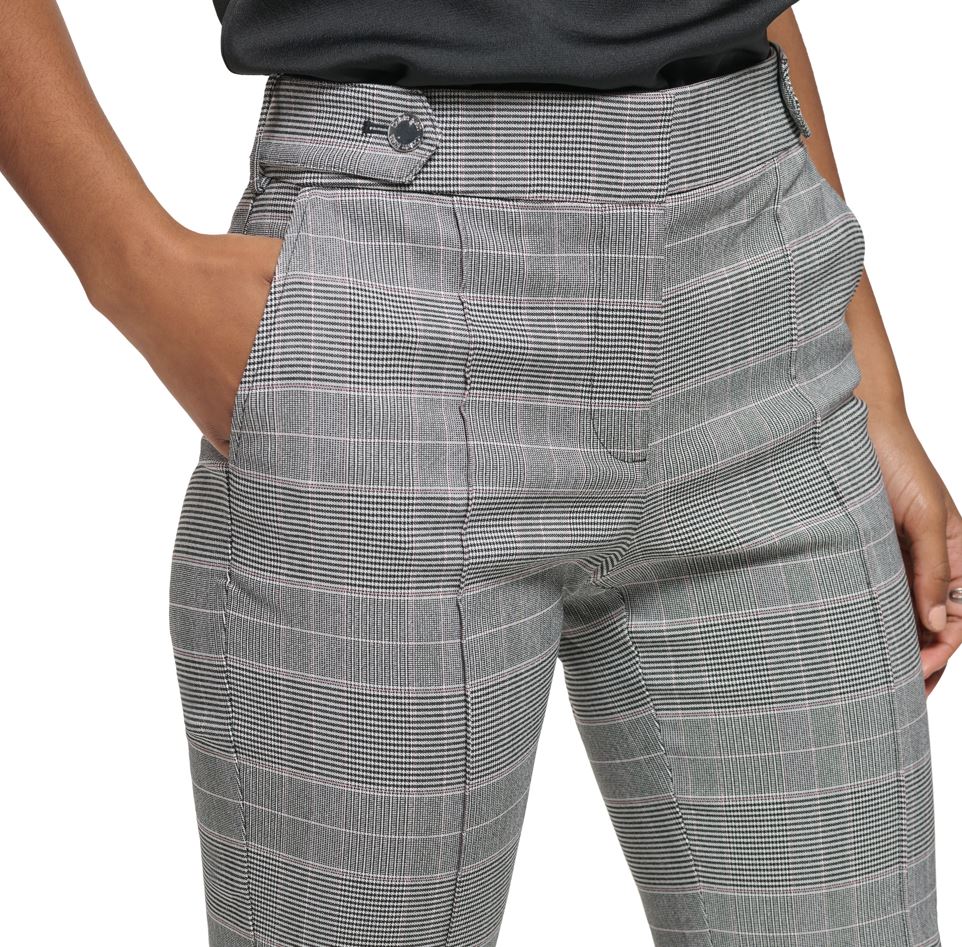 Calvin Klein Womens Plaid Trouser Pants