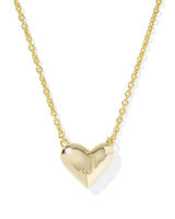 Kendra Scott Heart Letter J Gold Ivory Mother of Pearl Short Pendant Necklace