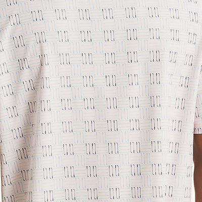 Nautica Mens Golf Print Short Sleeve Polo Shirt
