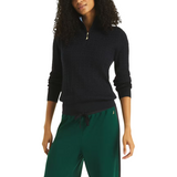 Nautica Womens 1/4 Zip Cable Sweater
