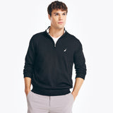 Nautica Navtech Quarter Zip Cotton Sweater