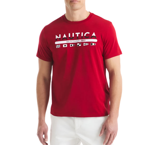 Nautica Mens Heritage Logo Graphic Short Sleeve T-Shirt