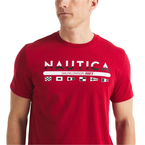 Nautica Mens Heritage Logo Graphic Short Sleeve T-Shirt