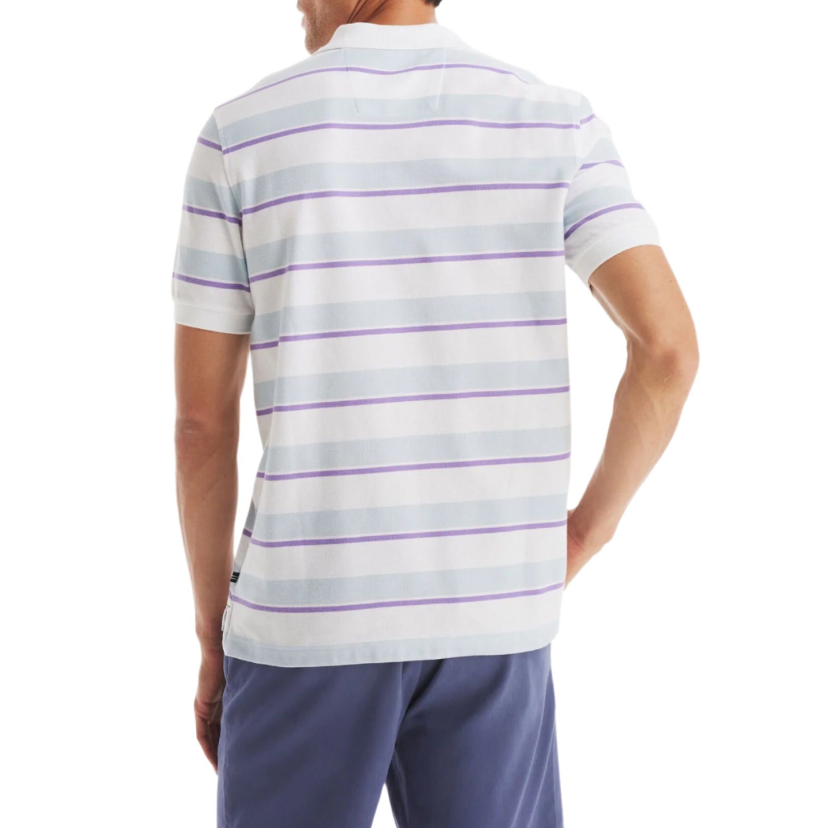 Nautica Mens Stripe Short Sleeve Polo