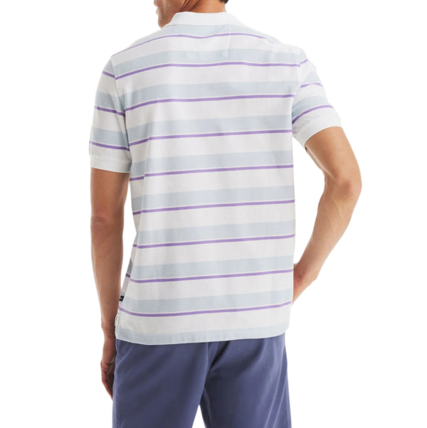 Nautica Mens Stripe Short Sleeve Polo