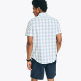 Nautica Mens Navtech Plaid Short Sleeve Button Down Shirt