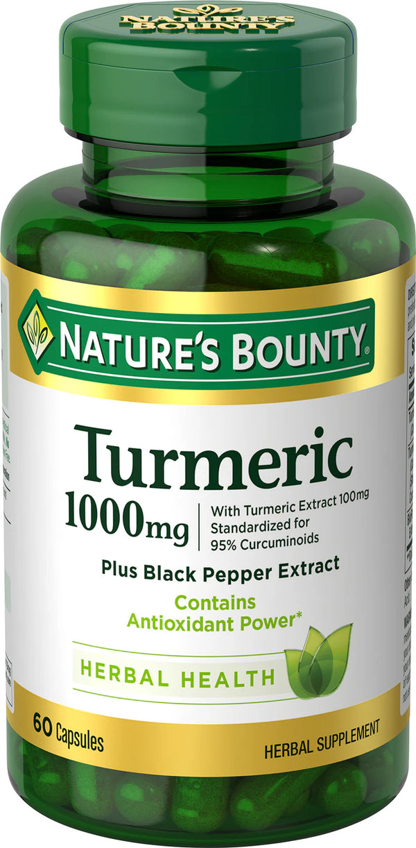 Nature's Bounty Turmeric Plus Black Pepper Extract Capsules - 1000mg - 60 Count