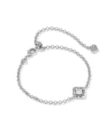 Kendra Scott Mallory Crystal Silver Delicate Chain Bracelet - White Cubic Zironia