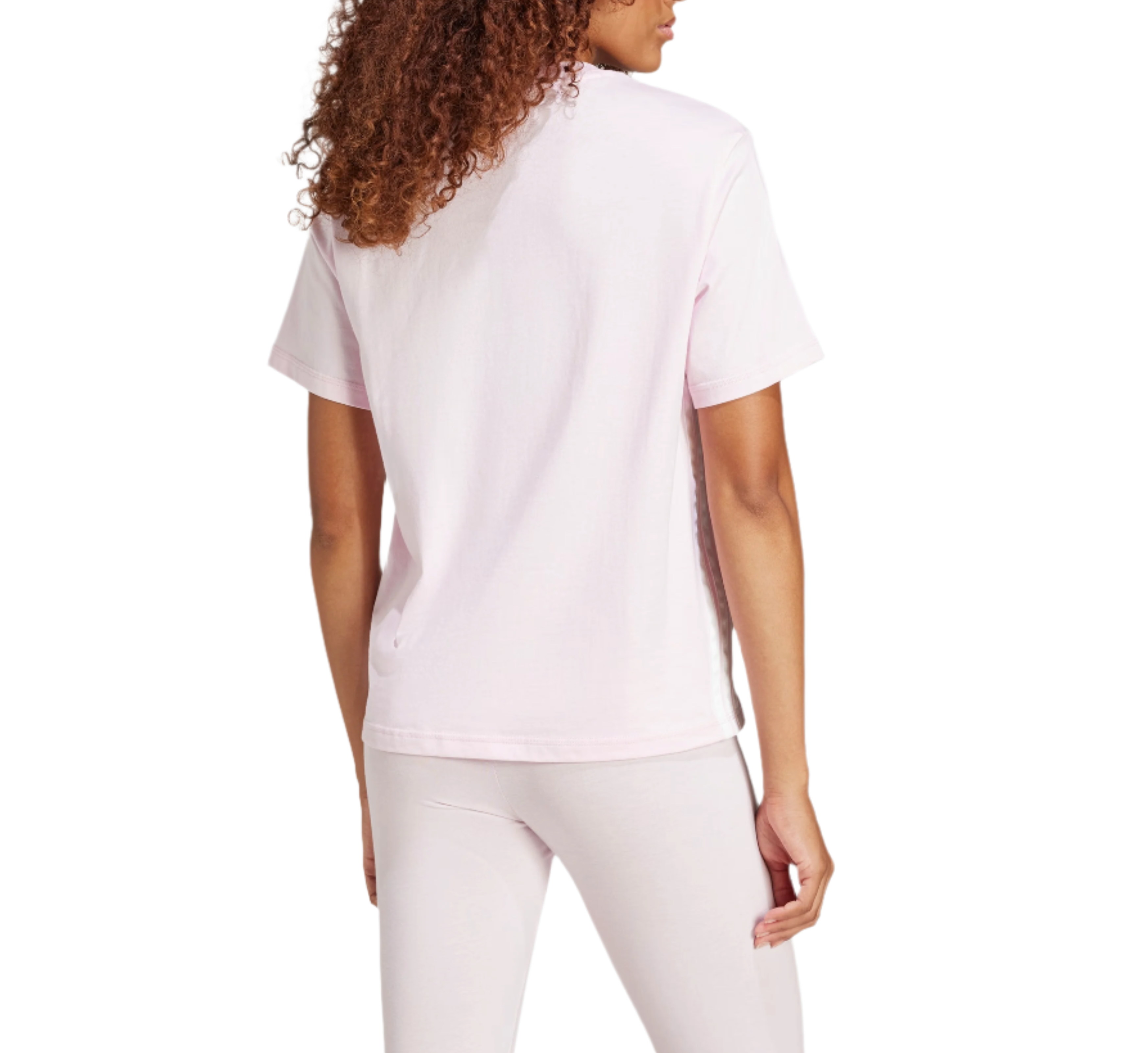 adidas Womens Essentials 3 Stripes Cotton Short Sleeve T-Shirt