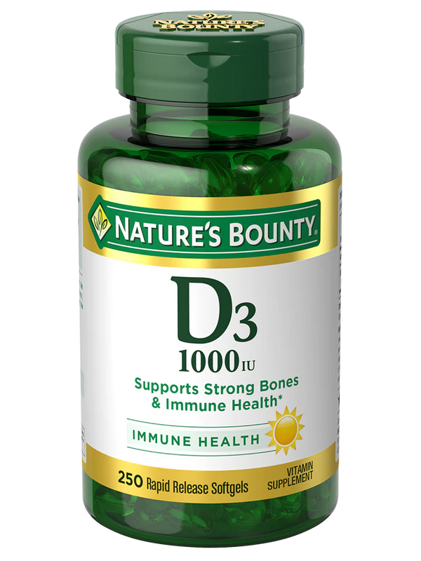 Nature's Bounty Vitamin D3 Softgel - 1000 IU - 250 Count