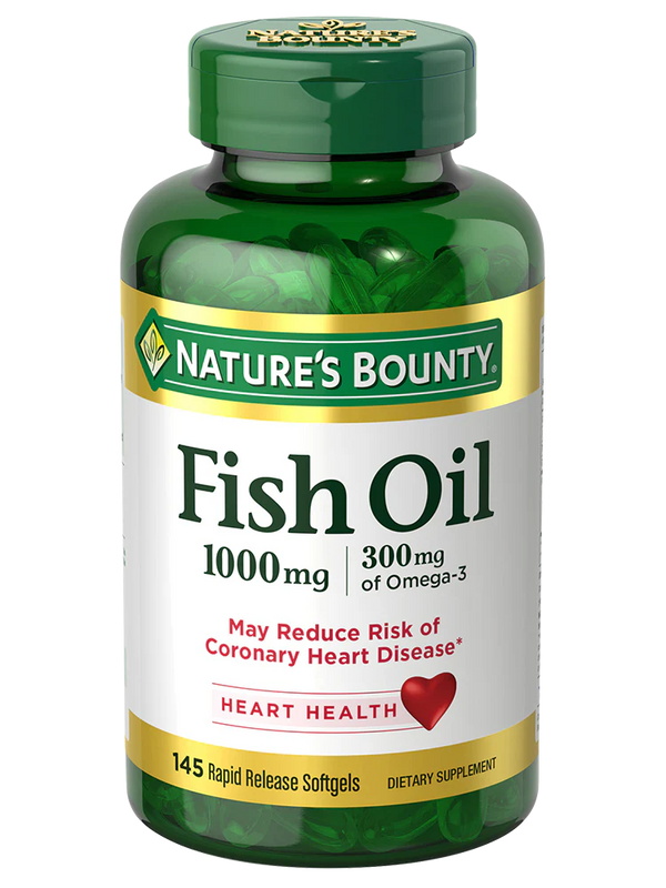 Nature's Bounty Fish Oil Softgels - 1000mg - 145 Count