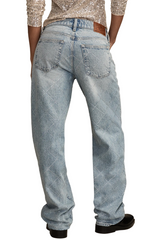 Lucky Brand Womens Lucky Legend Rhinestone Baggy Jeans