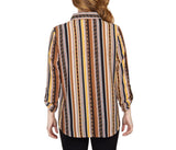 Ruby Rd. Womens Stripe 3/4 Sleeve Top