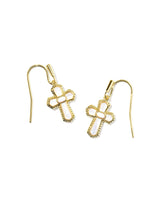 Kendra Scott Cross Medallion Drop Earrings - Gold-Plated