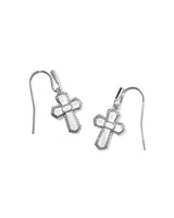 Kendra Scott Cross Medallion Drop Earrings - Silver-Plated