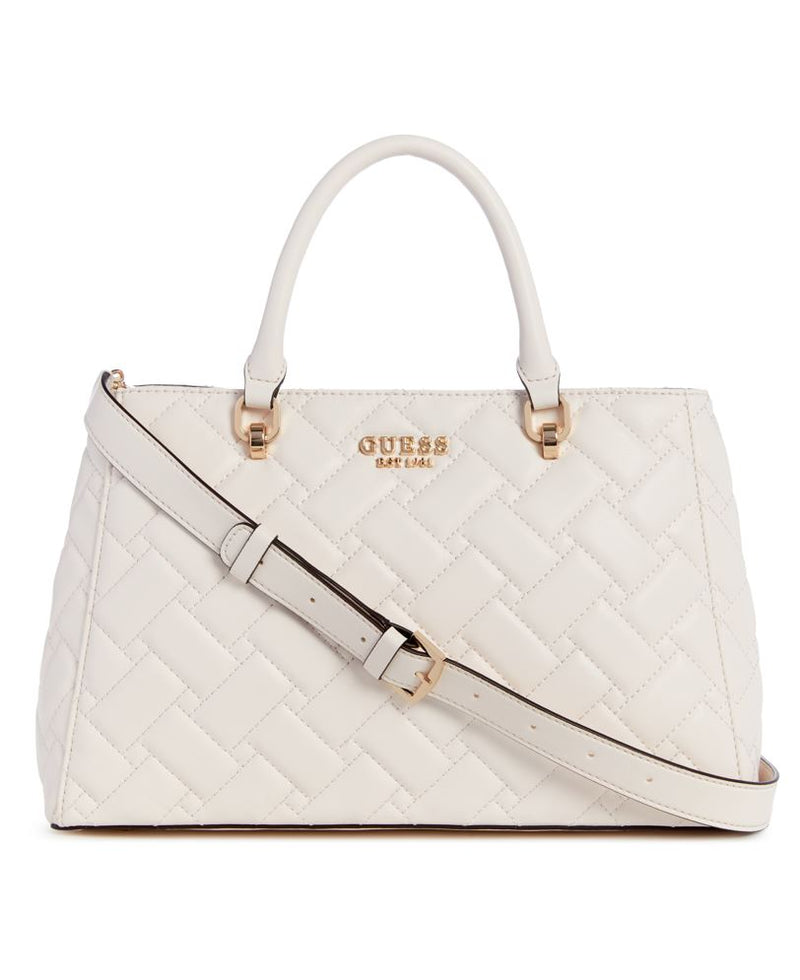 GUESS Schoudertas Gerty Girlfriend Satchel Cream White Crème GUESS Schoudertas Gerty Girlfriend Satchel Cream White Crème