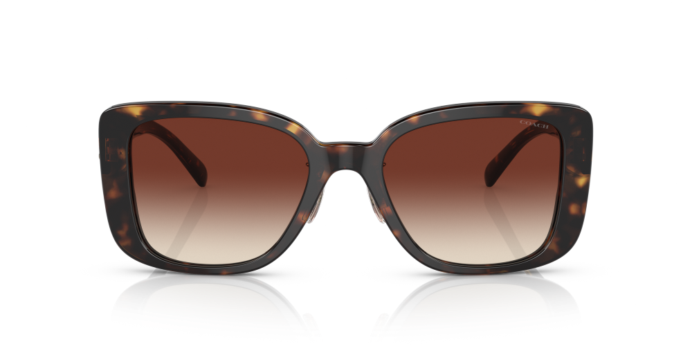 Coach Square Non-Polarized Sunglasses - Dark Tortoise/Dark Brown Mirror