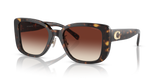 Coach Square Non-Polarized Sunglasses - Dark Tortoise/Dark Brown Mirror