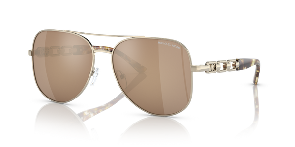 Michael Kors Chianti Non-Polarized Sunglasses - Light Gold/Gold Mirror