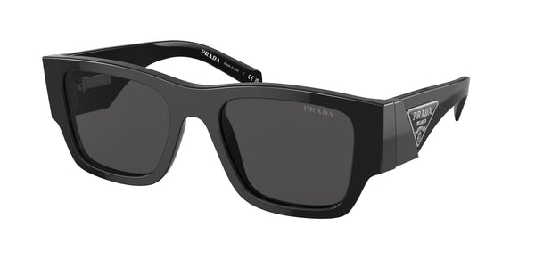 Prada Mens Non-Polarized Sunglasses - Black/Dark Grey