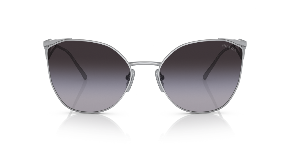 Prada Irregular Non-Polarized Sunglasses - Silver/Gray Gradient