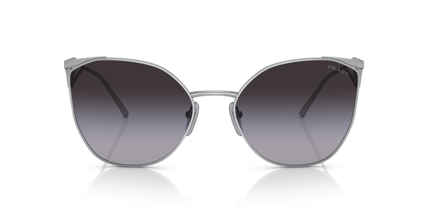 Prada Irregular Non-Polarized Sunglasses - Silver/Gray Gradient