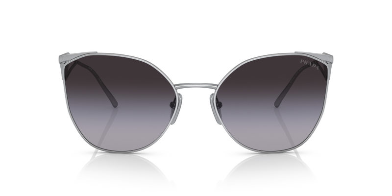 Prada Irregular Non-Polarized Sunglasses - Silver/Gray Gradient