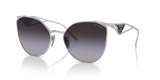 Prada Irregular Non-Polarized Sunglasses - Silver/Gray Gradient