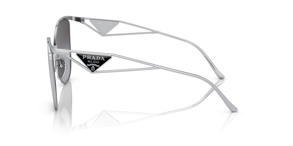 Prada Irregular Non-Polarized Sunglasses - Silver/Gray Prada Irregular Non-Polarized Sunglasses - Silver/Gray