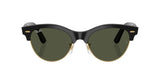 Ray-Ban Clubmaster Way Non-Polarized Sunglasses - Black on Gold/Green