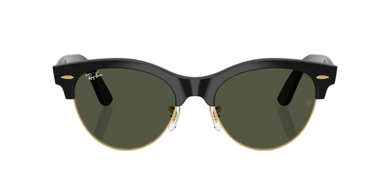 Ray-Ban Clubmaster Way Non-Polarized Sunglasses - Black on Gold/Green