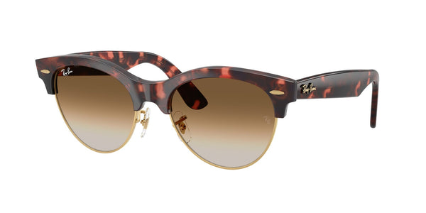 Ray-Ban Clubmaster Way Non-Polarized Sunglasses - Pink Tortoise On Gold/Clear Gradient Brown