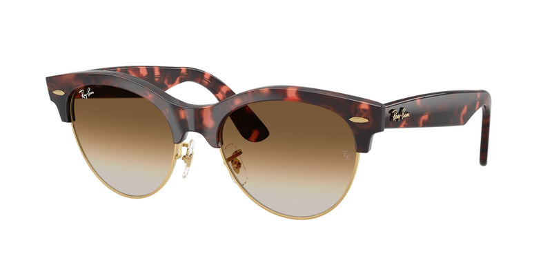 Ray-Ban Clubmaster Way Non-Polarized Sunglasses - Pink Tortoise On Gold/Clear Gradient Brown