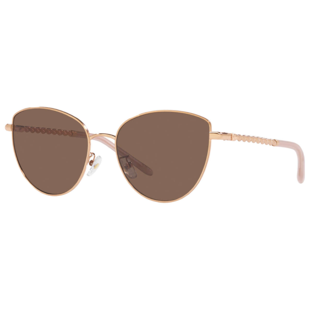 Tory Burch Cat Eye Non-Polarized Sunglasses - Rose Gold/Brown