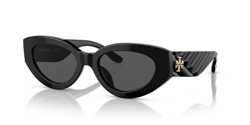 Tory Burch Kira Cat Eye Non-Polarized Sunglasses - Black/Gray