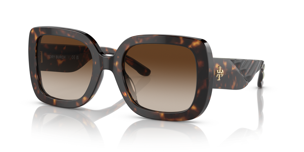 Tory Burch Butterfly Non-Polarized Sunglasses - Dark Tortoise/Brown Gradient