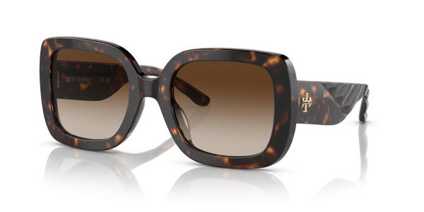 Tory Burch Butterfly Non-Polarized Sunglasses - Dark Tortoise/Brown Gradient