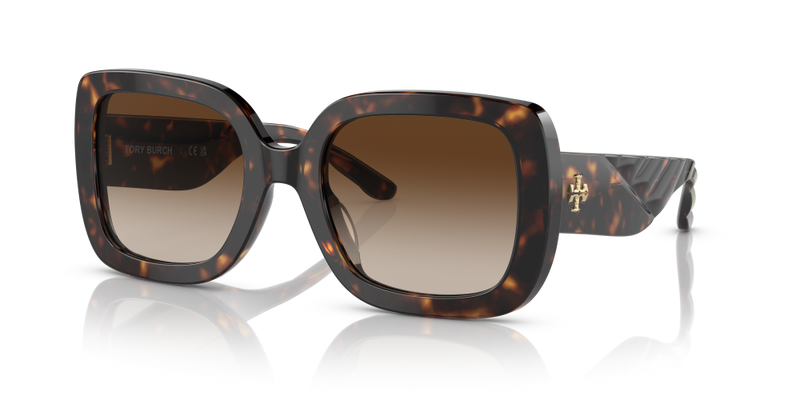 Tory Burch Butterfly Non-Polarized Sunglasses - Dark Tortoise/Brown Gradient