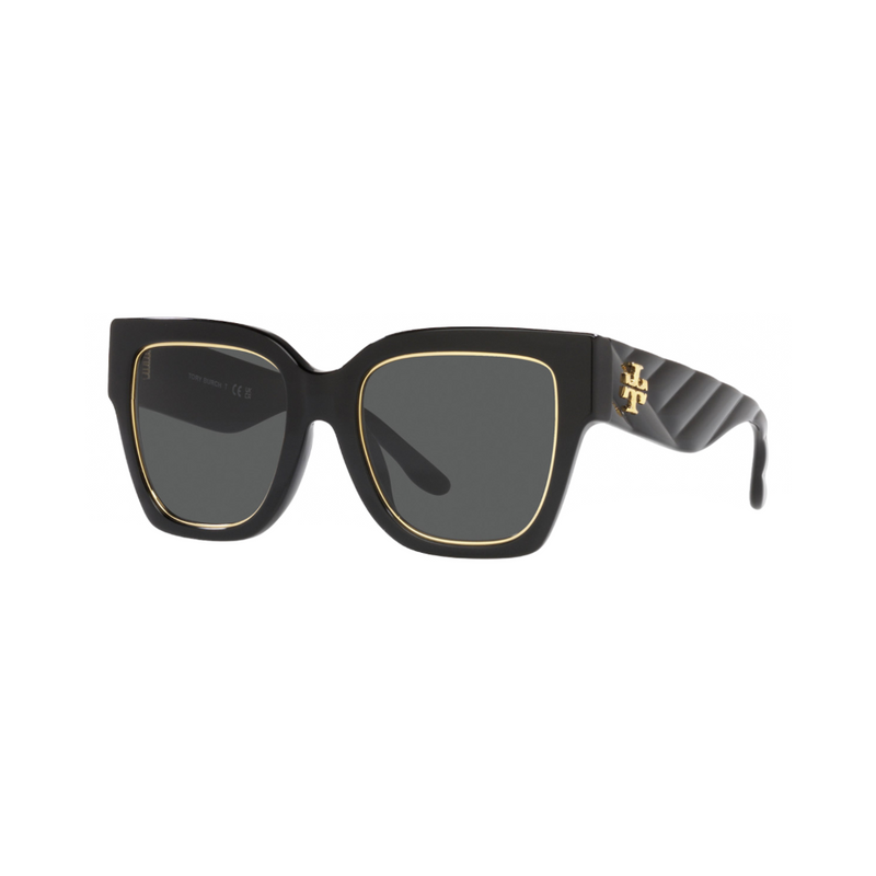 Tory Burch Square Non-Polarized Sunglasses - Black/Gray