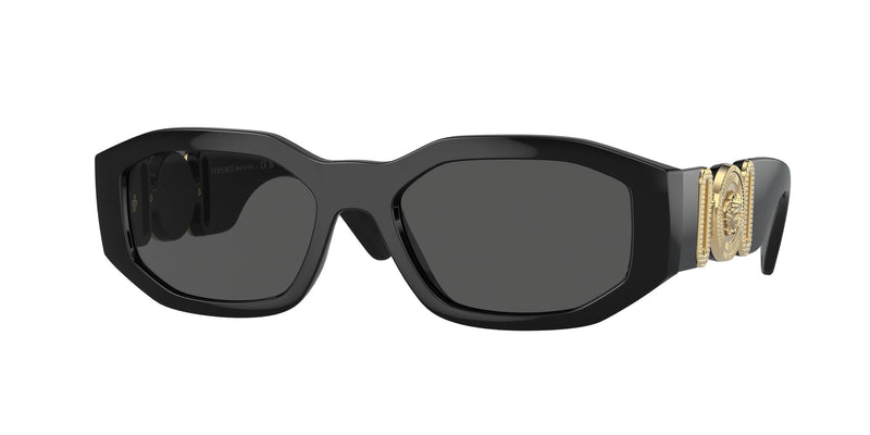 Versace Mens Non-Polarized Sunglasses - Black/Dark Grey